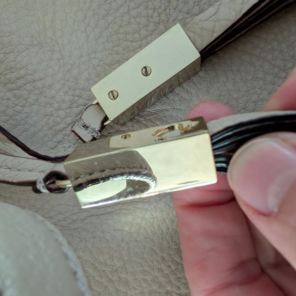 Kate Spade Light Gray Leather Shoulder Bag - Picture 2 of 5